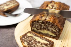 marble chocolate cake or loaf bread