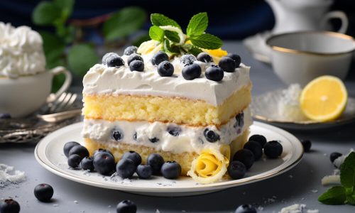Greek Yogurt Blueberry Lemon Cake